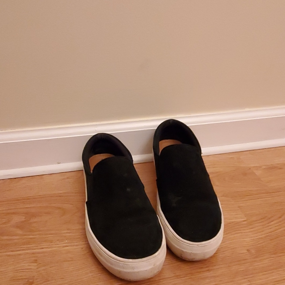 Black suede shoes